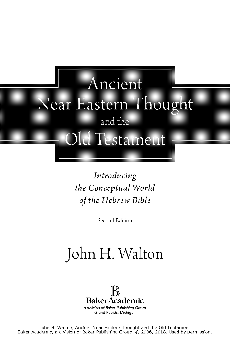 john h walton old testament